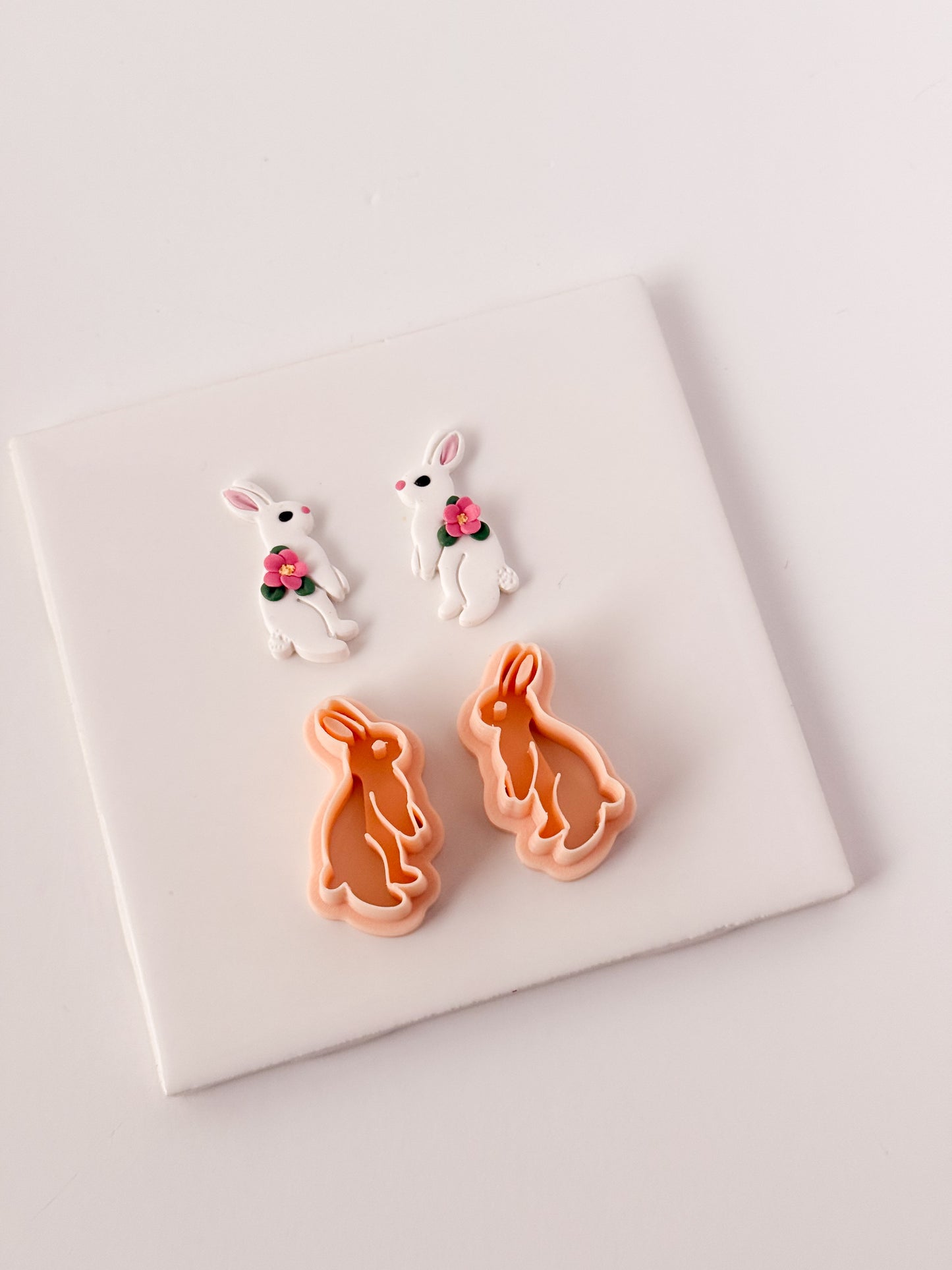 Standing Bunny No. 3 Clay Cutter | Standing Bunny Polymer Clay Cutter for DIY Easter Earrings Bunny-Themed Jewelry and Handmade Spring Accessories