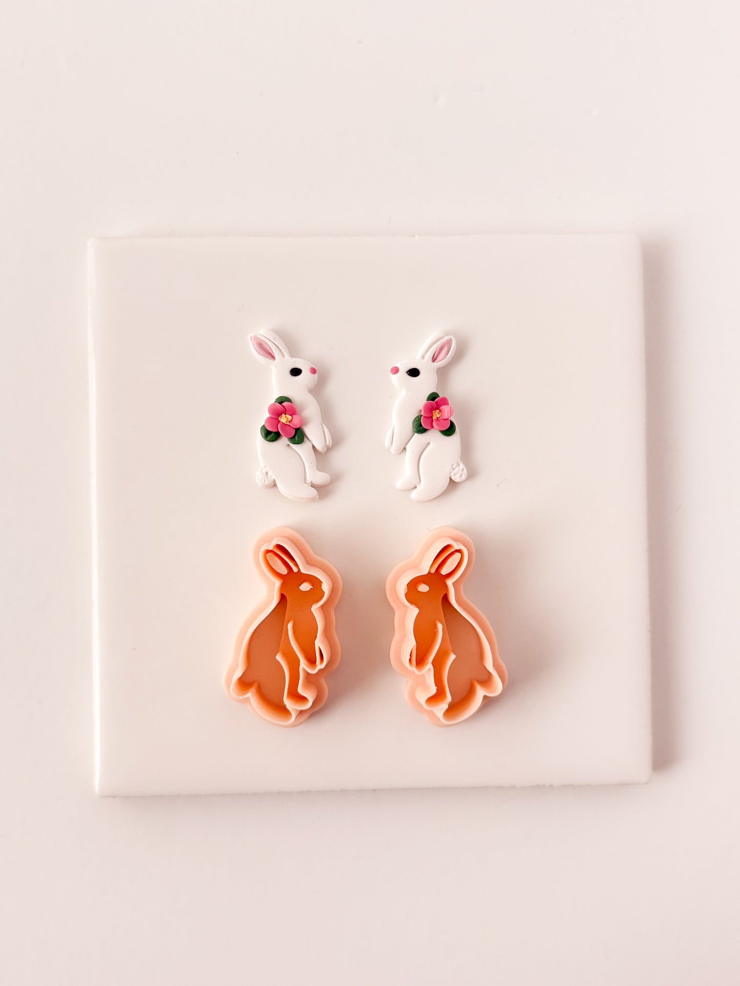 Standing Bunny No. 3 Clay Cutter | Standing Bunny Polymer Clay Cutter for DIY Easter Earrings Bunny-Themed Jewelry and Handmade Spring Accessories