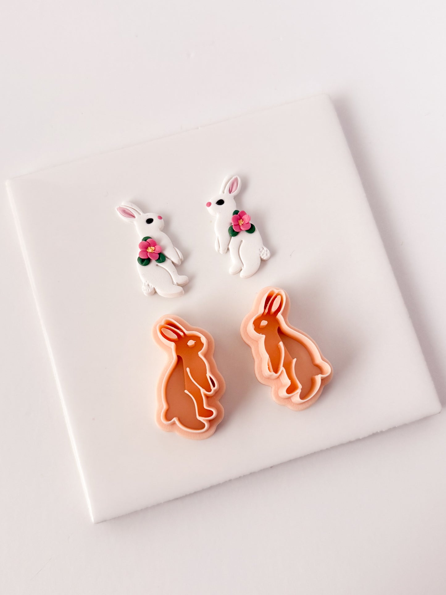 Standing Bunny No. 3 Clay Cutter | Standing Bunny Polymer Clay Cutter for DIY Easter Earrings Bunny-Themed Jewelry and Handmade Spring Accessories