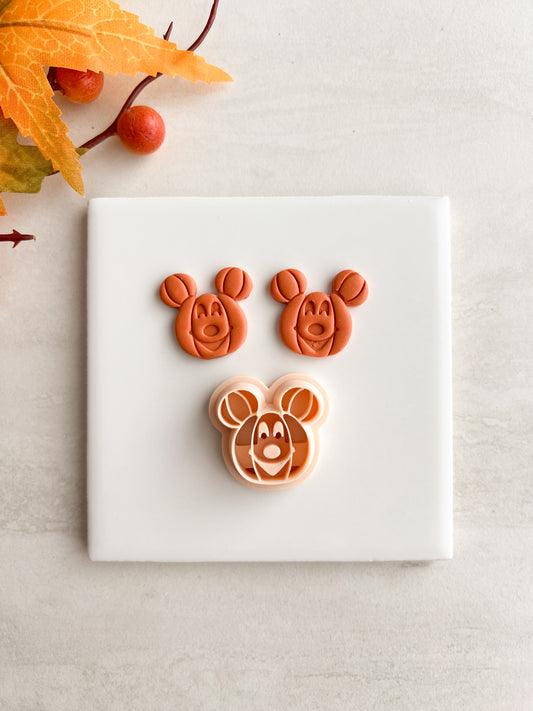 Mickey Pumpkin Clay Cutter | Mickey Pumpkin Polymer Clay Cutter for DIY Halloween Earrings Cute Jewelry and Handmade Spooky Accessories
