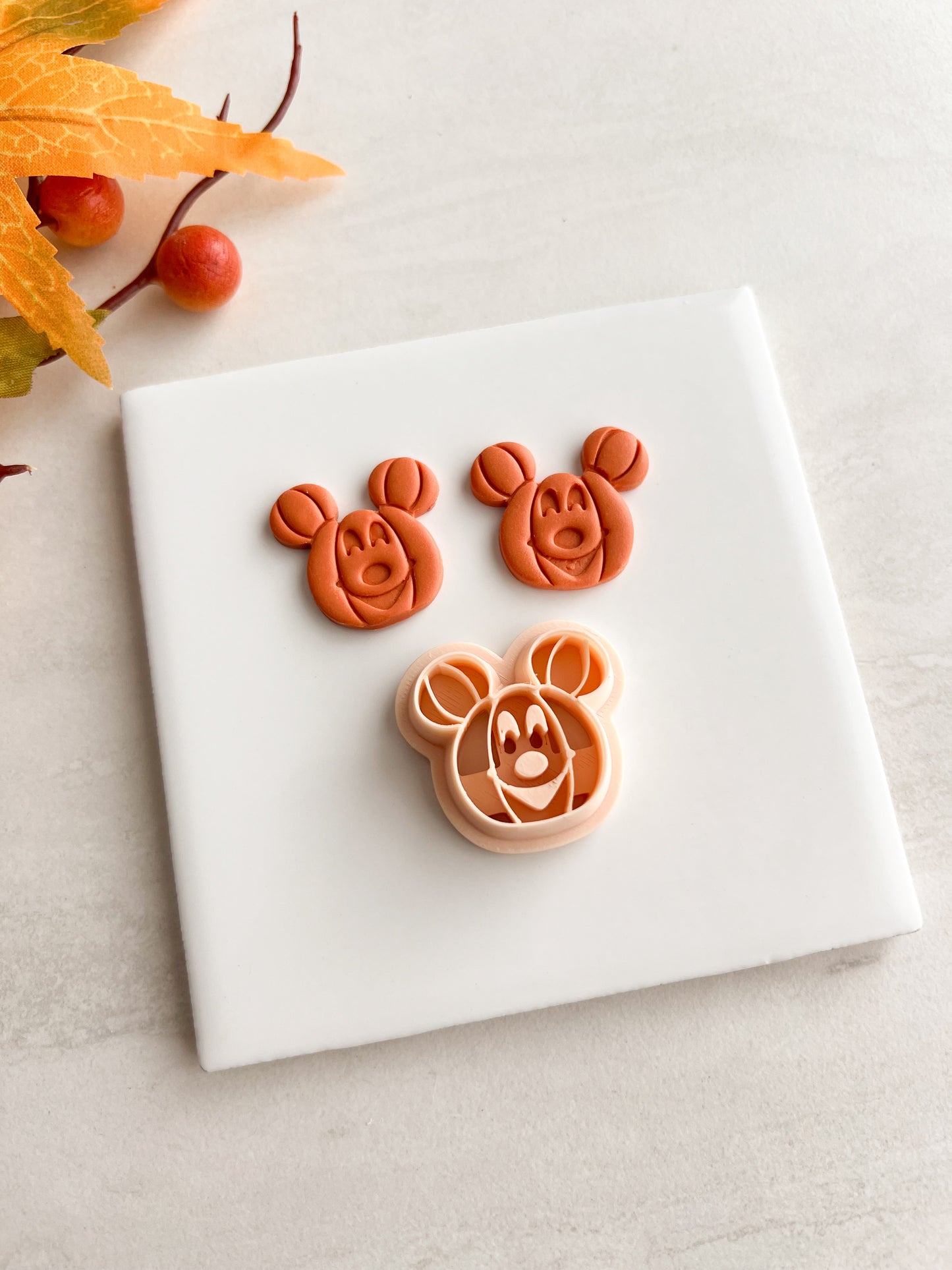 Mickey Pumpkin Clay Cutter | Mickey Pumpkin Polymer Clay Cutter for DIY Halloween Earrings Cute Jewelry and Handmade Spooky Accessories