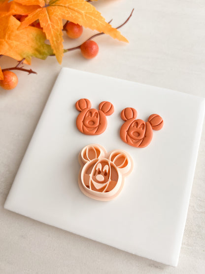 Mickey Pumpkin Clay Cutter | Mickey Pumpkin Polymer Clay Cutter for DIY Halloween Earrings Cute Jewelry and Handmade Spooky Accessories