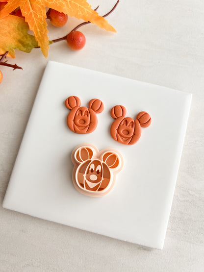 Mickey Pumpkin Clay Cutter | Mickey Pumpkin Polymer Clay Cutter for DIY Halloween Earrings Cute Jewelry and Handmade Spooky Accessories