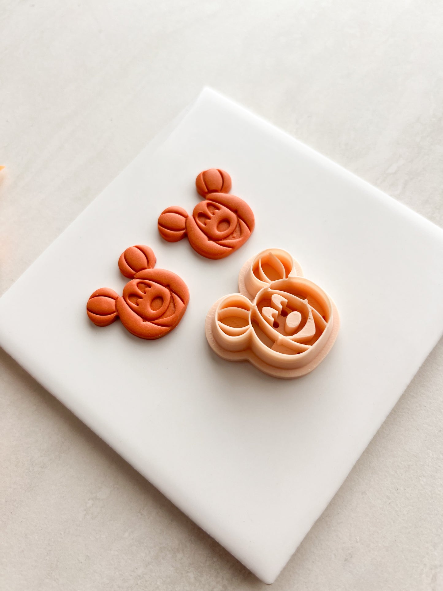 Mickey Pumpkin Clay Cutter | Mickey Pumpkin Polymer Clay Cutter for DIY Halloween Earrings Cute Jewelry and Handmade Spooky Accessories