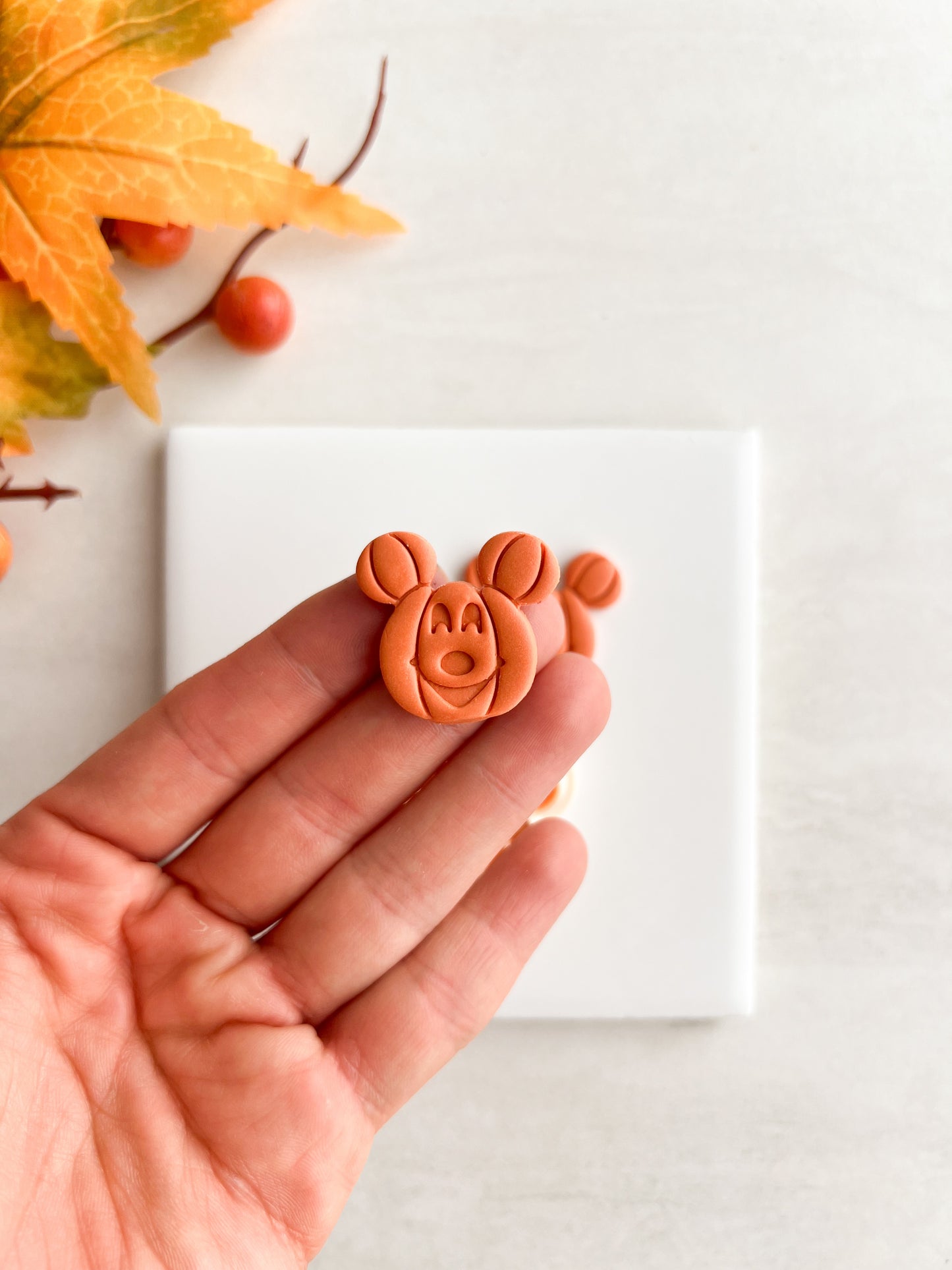Mickey Pumpkin Clay Cutter | Mickey Pumpkin Polymer Clay Cutter for DIY Halloween Earrings Cute Jewelry and Handmade Spooky Accessories