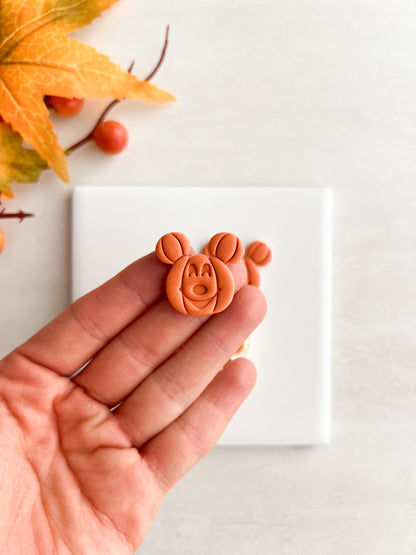 Mickey Pumpkin Clay Cutter | Mickey Pumpkin Polymer Clay Cutter for DIY Halloween Earrings Cute Jewelry and Handmade Spooky Accessories