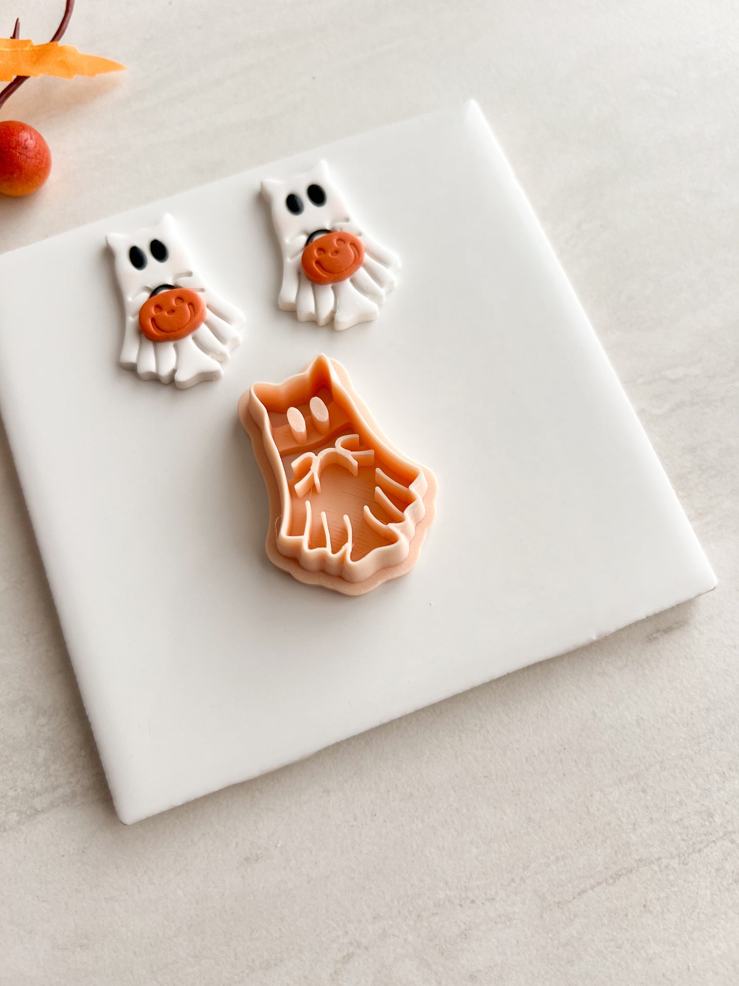 Ghost Cat Clay Cutter | Ghost Cat Polymer Clay Cutter for DIY Halloween Earrings Cat-Themed Jewelry and Handmade Spooky Accessories
