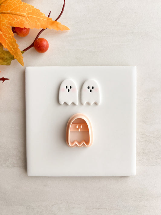 Ghost No. 9 Clay Cutter | Ghost No. 9 Polymer Clay Cutter for DIY Halloween Earrings Cute Ghost Jewelry and Handmade Haunted Accessories