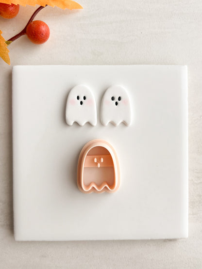 Ghost No. 9 Clay Cutter | Ghost No. 9 Polymer Clay Cutter for DIY Halloween Earrings Cute Ghost Jewelry and Handmade Haunted Accessories