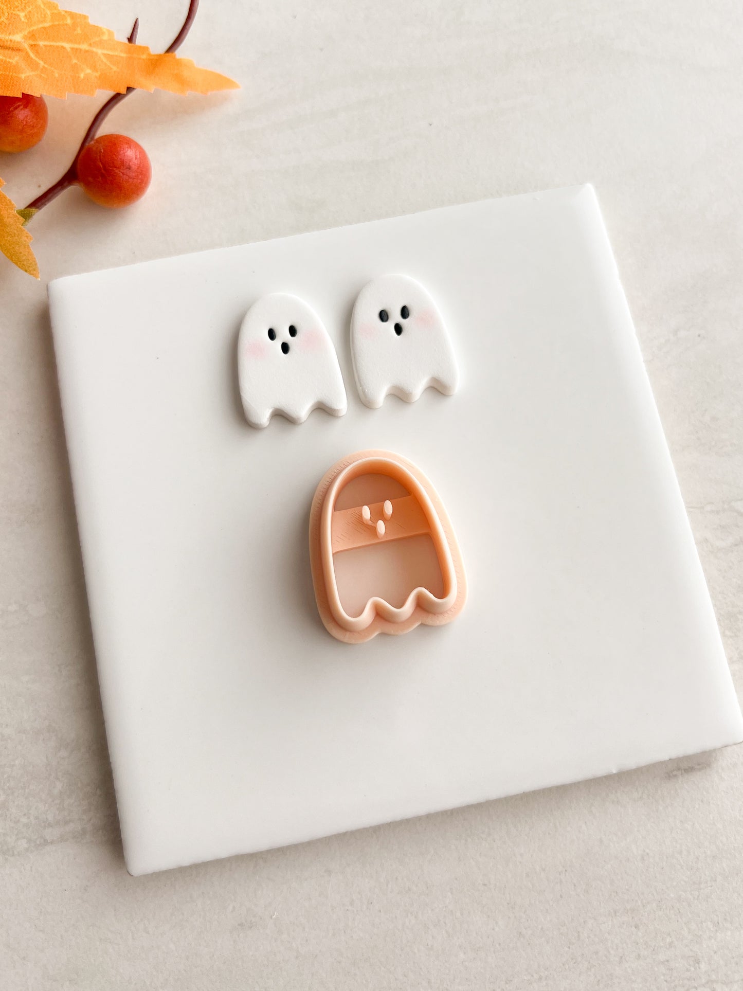 Ghost No. 9 Clay Cutter | Ghost No. 9 Polymer Clay Cutter for DIY Halloween Earrings Cute Ghost Jewelry and Handmade Haunted Accessories