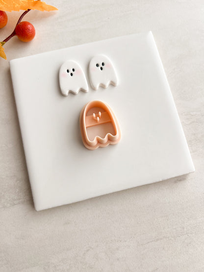 Ghost No. 9 Clay Cutter | Ghost No. 9 Polymer Clay Cutter for DIY Halloween Earrings Cute Ghost Jewelry and Handmade Haunted Accessories