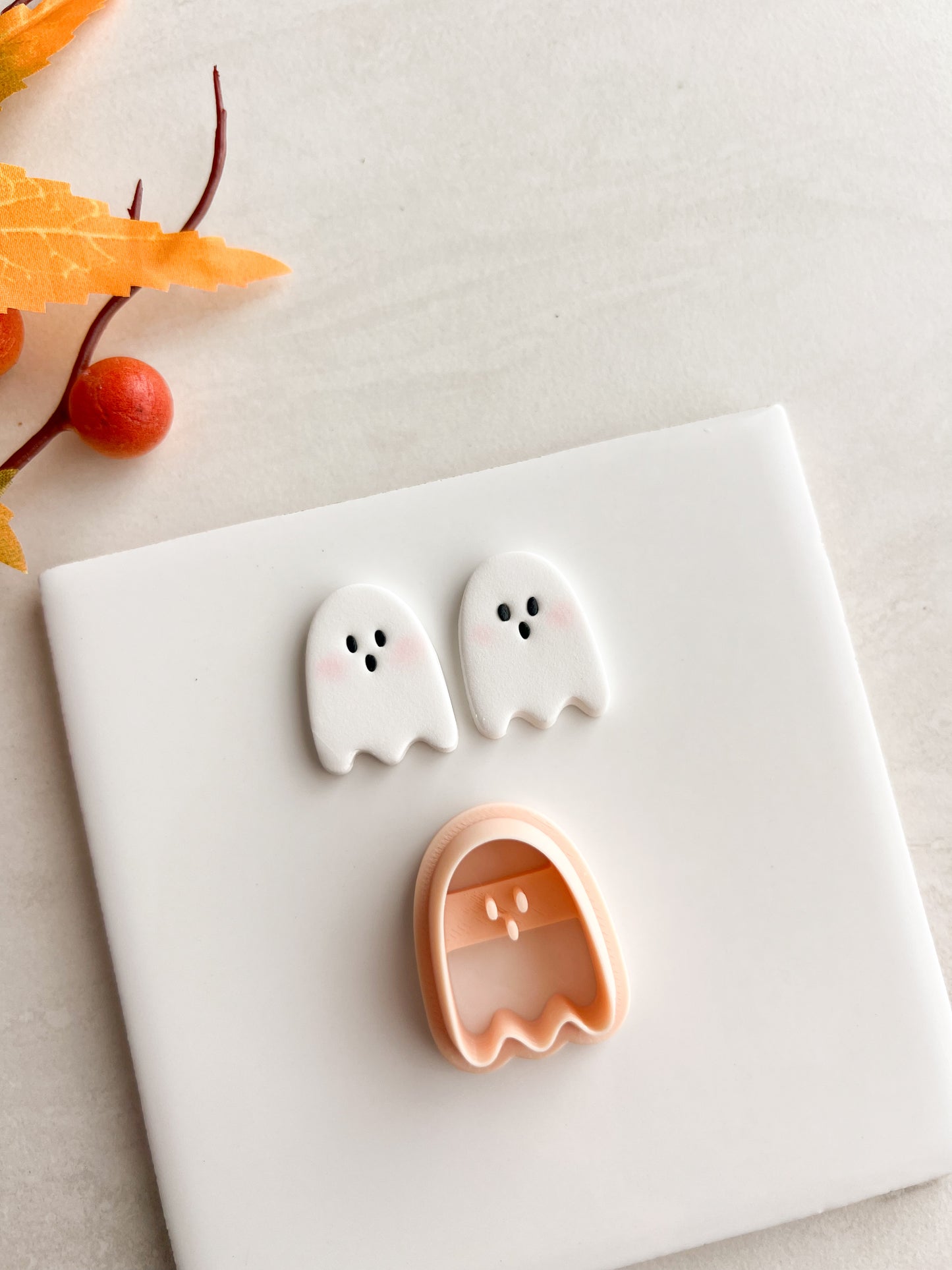 Ghost No. 9 Clay Cutter | Ghost No. 9 Polymer Clay Cutter for DIY Halloween Earrings Cute Ghost Jewelry and Handmade Haunted Accessories