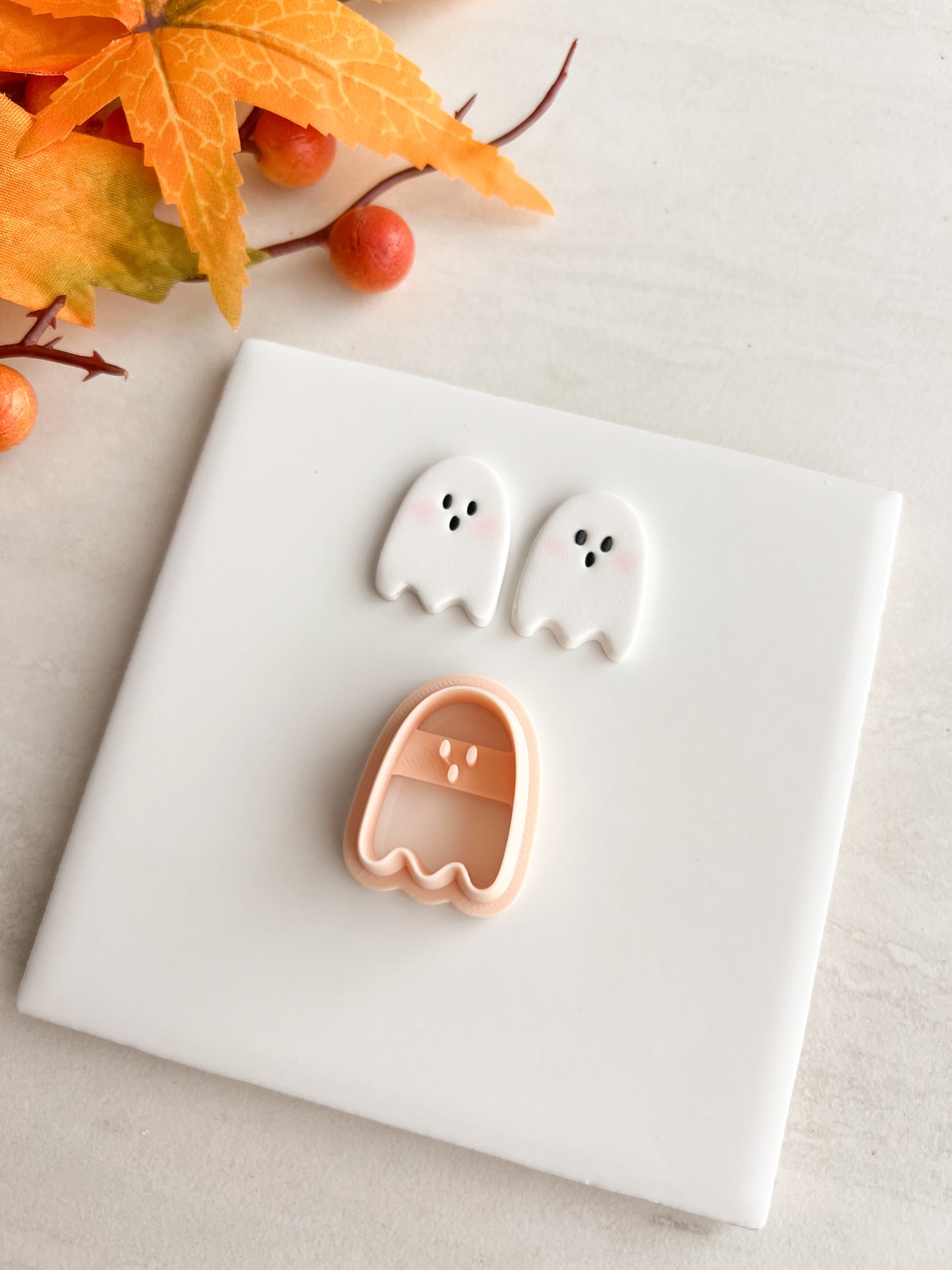 Ghost No. 9 Clay Cutter | Ghost No. 9 Polymer Clay Cutter for DIY Halloween Earrings Cute Ghost Jewelry and Handmade Haunted Accessories