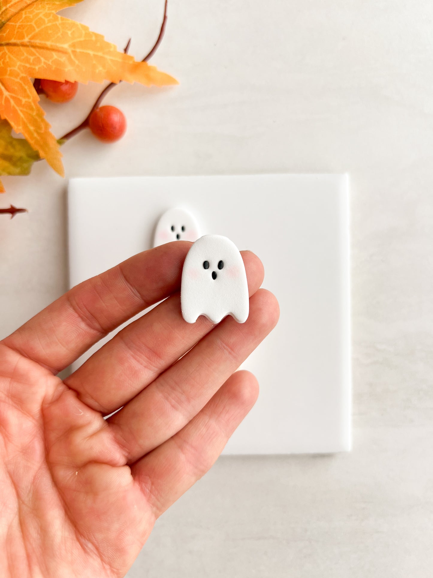 Ghost No. 9 Clay Cutter | Ghost No. 9 Polymer Clay Cutter for DIY Halloween Earrings Cute Ghost Jewelry and Handmade Haunted Accessories