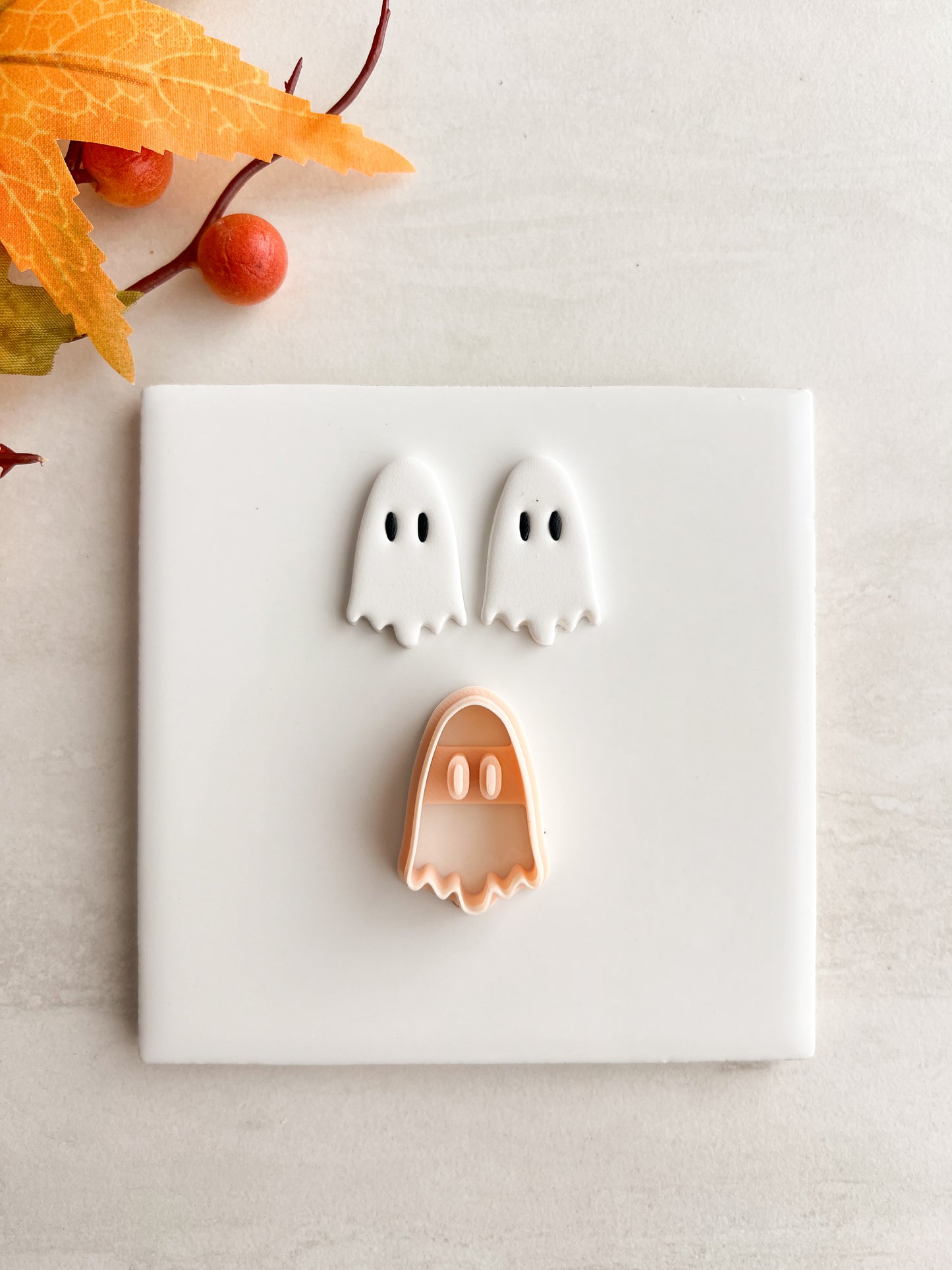 Ghost No. 15 Clay Cutter | Ghost No. 15 Polymer Clay Cutter for DIY Halloween Earrings Spooky-Themed Jewelry and Handmade Haunted Accessories