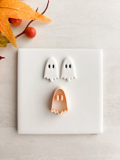 Ghost No. 15 Clay Cutter | Ghost No. 15 Polymer Clay Cutter for DIY Halloween Earrings Spooky-Themed Jewelry and Handmade Haunted Accessories