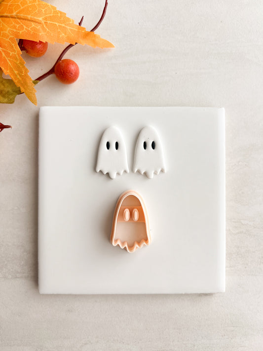 Ghost No. 15 Clay Cutter | Ghost No. 15 Polymer Clay Cutter for DIY Halloween Earrings Spooky-Themed Jewelry and Handmade Haunted Accessories