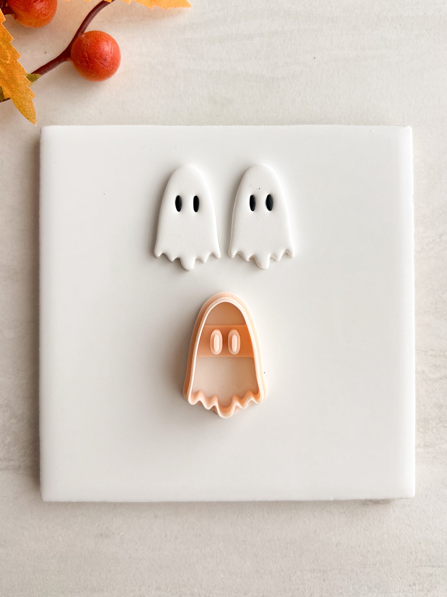 Ghost No. 15 Clay Cutter | Ghost No. 15 Polymer Clay Cutter for DIY Halloween Earrings Spooky-Themed Jewelry and Handmade Haunted Accessories