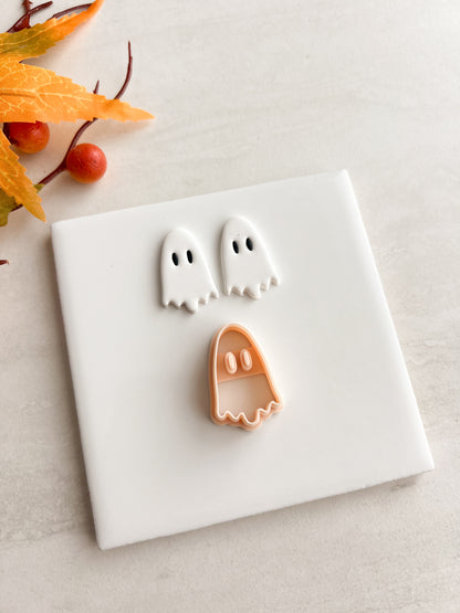 Ghost No. 15 Clay Cutter | Ghost No. 15 Polymer Clay Cutter for DIY Halloween Earrings Spooky-Themed Jewelry and Handmade Haunted Accessories