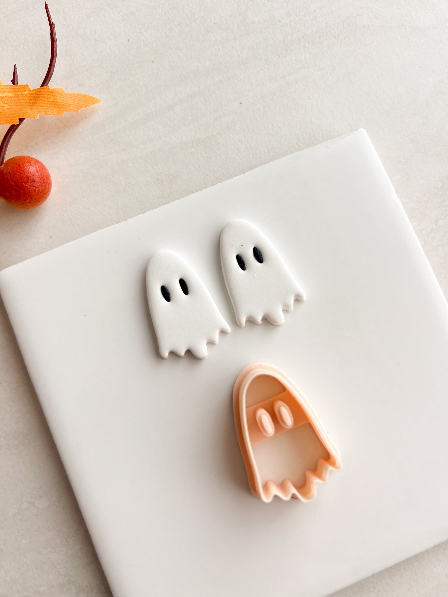 Ghost No. 15 Clay Cutter | Ghost No. 15 Polymer Clay Cutter for DIY Halloween Earrings Spooky-Themed Jewelry and Handmade Haunted Accessories