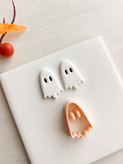 Ghost No. 15 Clay Cutter | Ghost No. 15 Polymer Clay Cutter for DIY Halloween Earrings Spooky-Themed Jewelry and Handmade Haunted Accessories