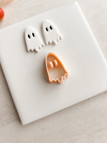 Ghost No. 15 Clay Cutter | Ghost No. 15 Polymer Clay Cutter for DIY Halloween Earrings Spooky-Themed Jewelry and Handmade Haunted Accessories