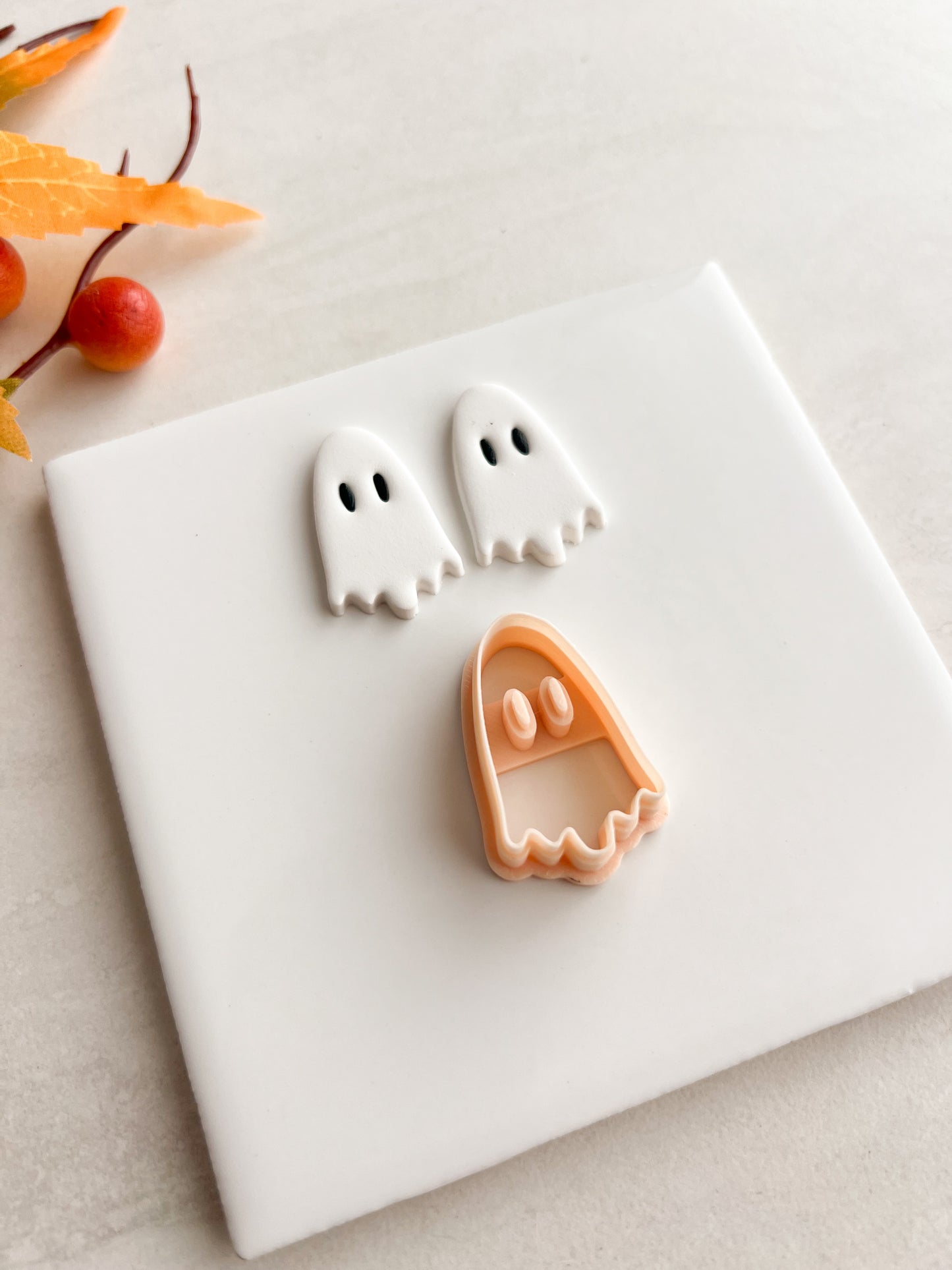 Ghost No. 15 Clay Cutter | Ghost No. 15 Polymer Clay Cutter for DIY Halloween Earrings Spooky-Themed Jewelry and Handmade Haunted Accessories