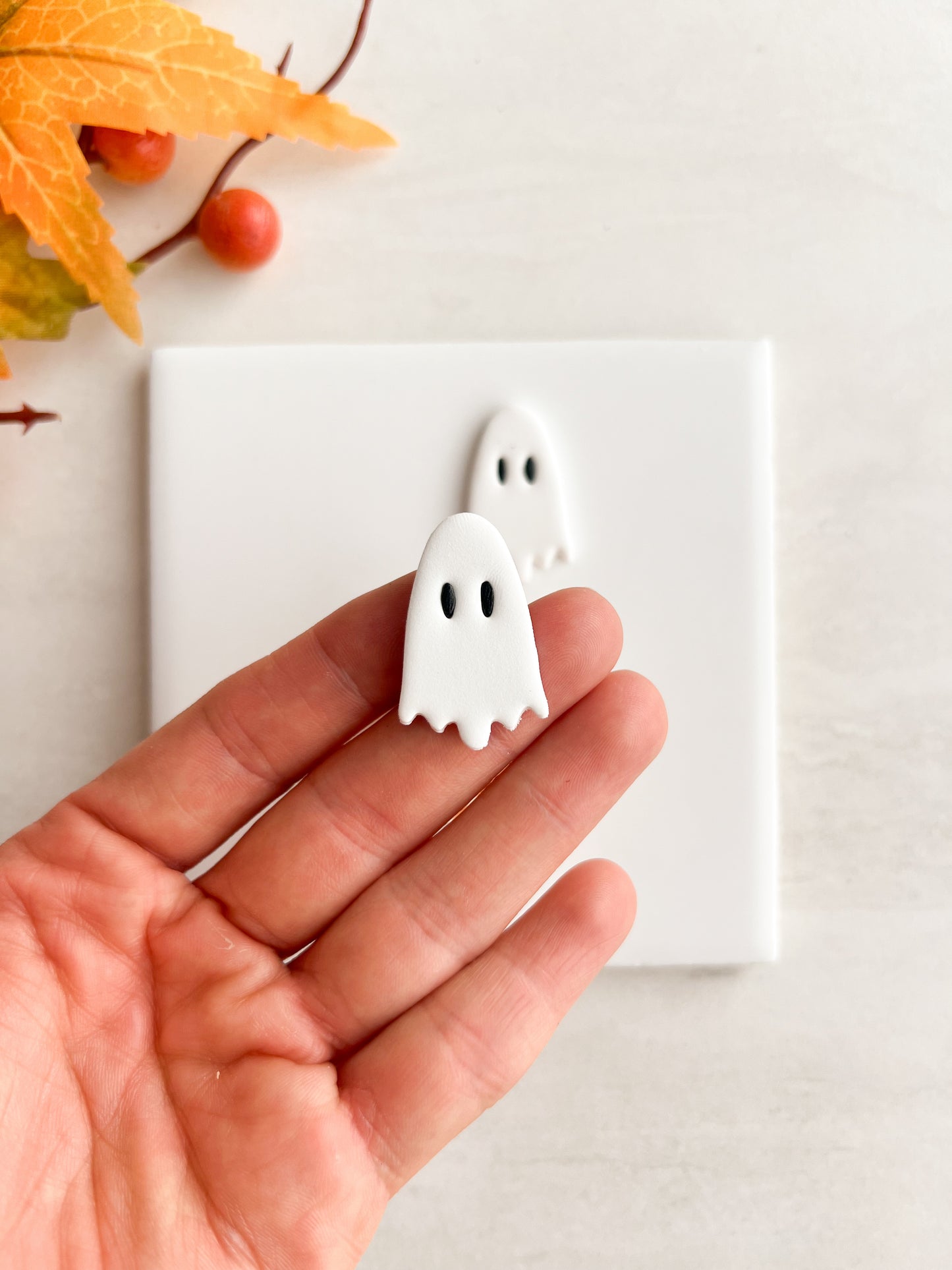 Ghost No. 15 Clay Cutter | Ghost No. 15 Polymer Clay Cutter for DIY Halloween Earrings Spooky-Themed Jewelry and Handmade Haunted Accessories