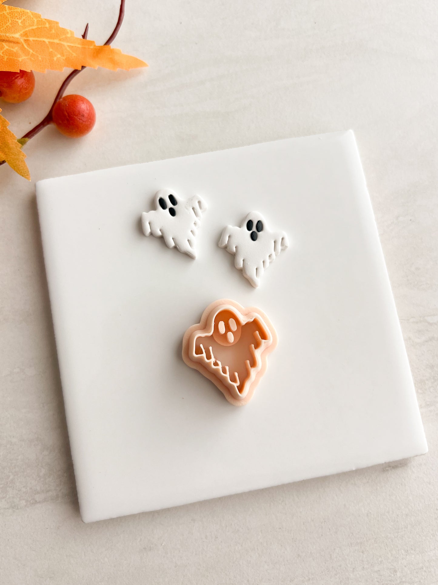 Ghost No. 7 Clay Cutter | Ghost No. 7 Polymer Clay Cutter for DIY Halloween Earrings Cute Ghost-Themed Jewelry and Handmade Haunted Accessories