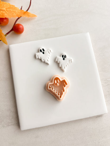 Ghost No. 7 Clay Cutter | Ghost No. 7 Polymer Clay Cutter for DIY Halloween Earrings Cute Ghost-Themed Jewelry and Handmade Haunted Accessories