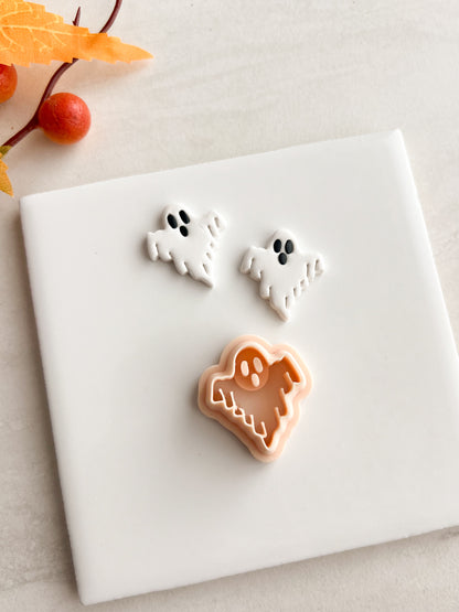 Ghost No. 7 Clay Cutter | Ghost No. 7 Polymer Clay Cutter for DIY Halloween Earrings Cute Ghost-Themed Jewelry and Handmade Haunted Accessories