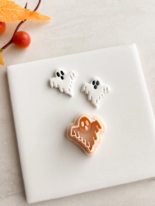 Ghost No. 7 Clay Cutter | Ghost No. 7 Polymer Clay Cutter for DIY Halloween Earrings Cute Ghost-Themed Jewelry and Handmade Haunted Accessories