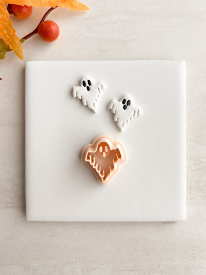 Ghost No. 7 Clay Cutter | Ghost No. 7 Polymer Clay Cutter for DIY Halloween Earrings Cute Ghost-Themed Jewelry and Handmade Haunted Accessories