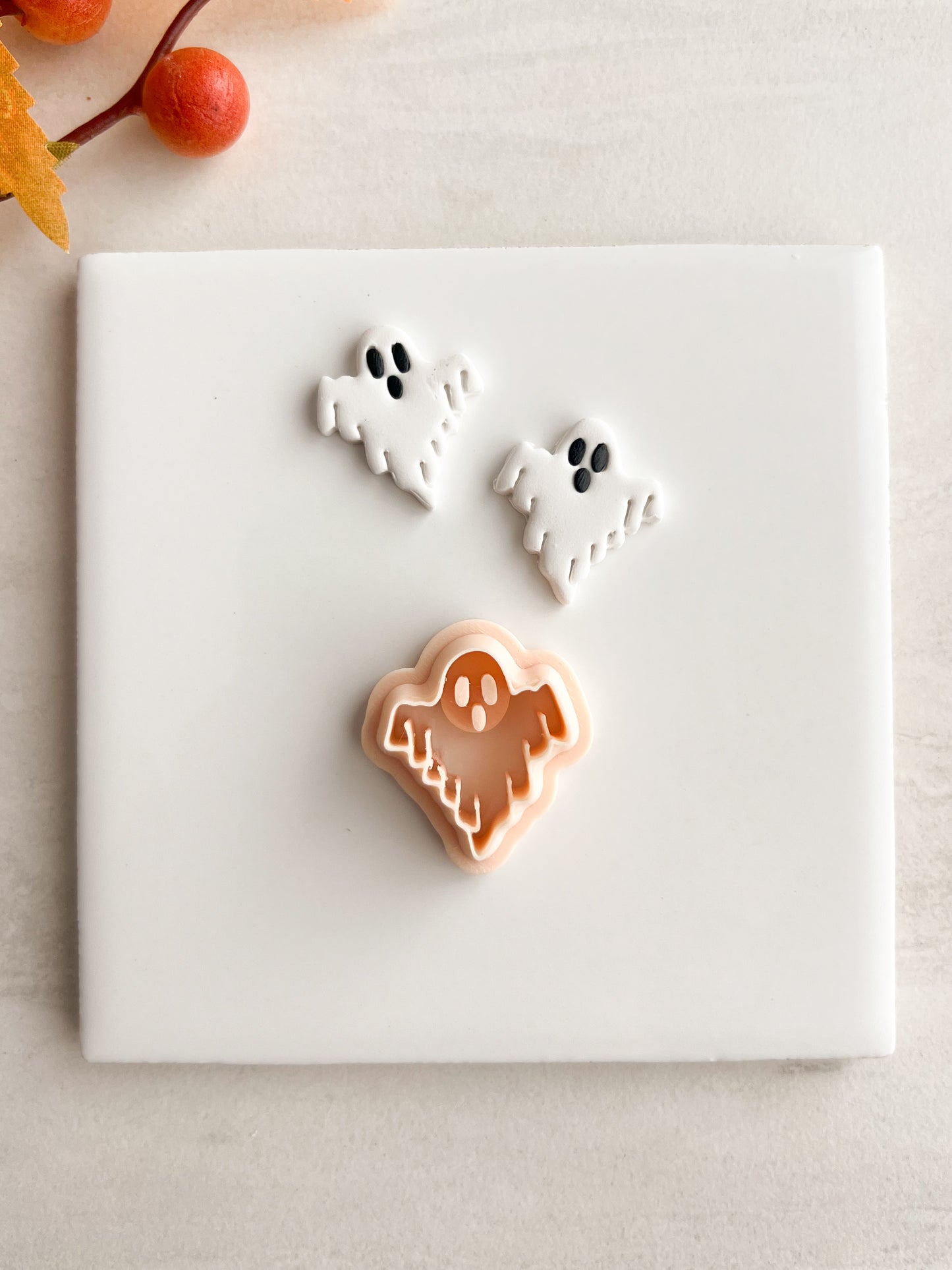 Ghost No. 7 Clay Cutter | Ghost No. 7 Polymer Clay Cutter for DIY Halloween Earrings Cute Ghost-Themed Jewelry and Handmade Haunted Accessories