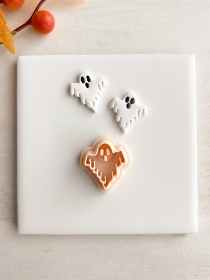 Ghost No. 7 Clay Cutter | Ghost No. 7 Polymer Clay Cutter for DIY Halloween Earrings Cute Ghost-Themed Jewelry and Handmade Haunted Accessories