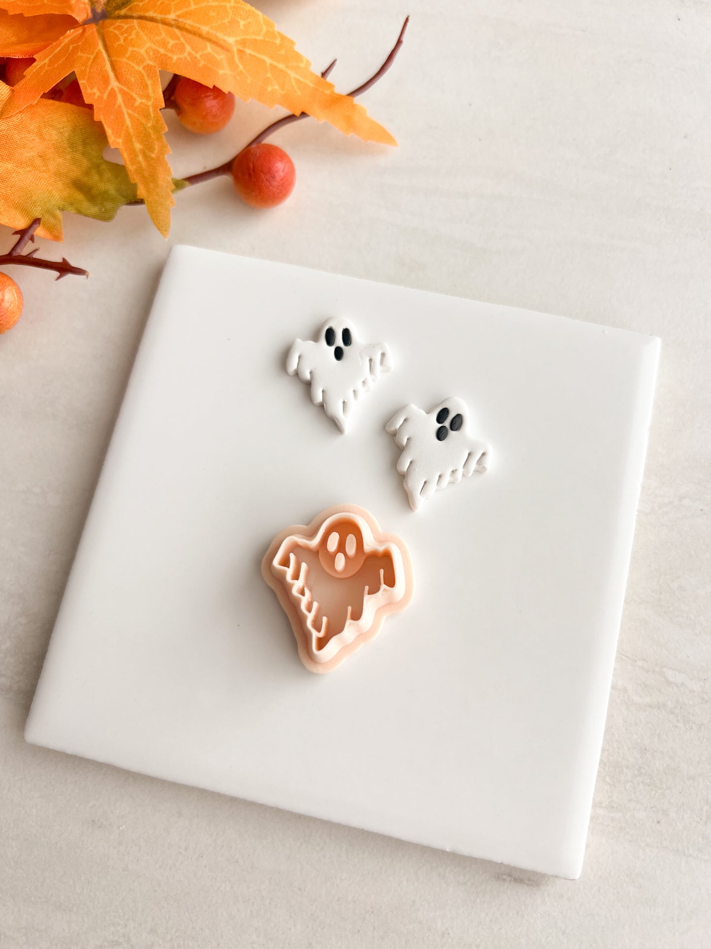 Ghost No. 7 Clay Cutter | Ghost No. 7 Polymer Clay Cutter for DIY Halloween Earrings Cute Ghost-Themed Jewelry and Handmade Haunted Accessories