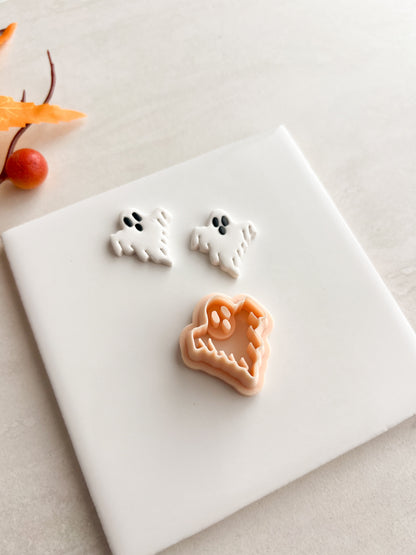 Ghost No. 7 Clay Cutter | Ghost No. 7 Polymer Clay Cutter for DIY Halloween Earrings Cute Ghost-Themed Jewelry and Handmade Haunted Accessories