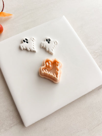 Ghost No. 7 Clay Cutter | Ghost No. 7 Polymer Clay Cutter for DIY Halloween Earrings Cute Ghost-Themed Jewelry and Handmade Haunted Accessories