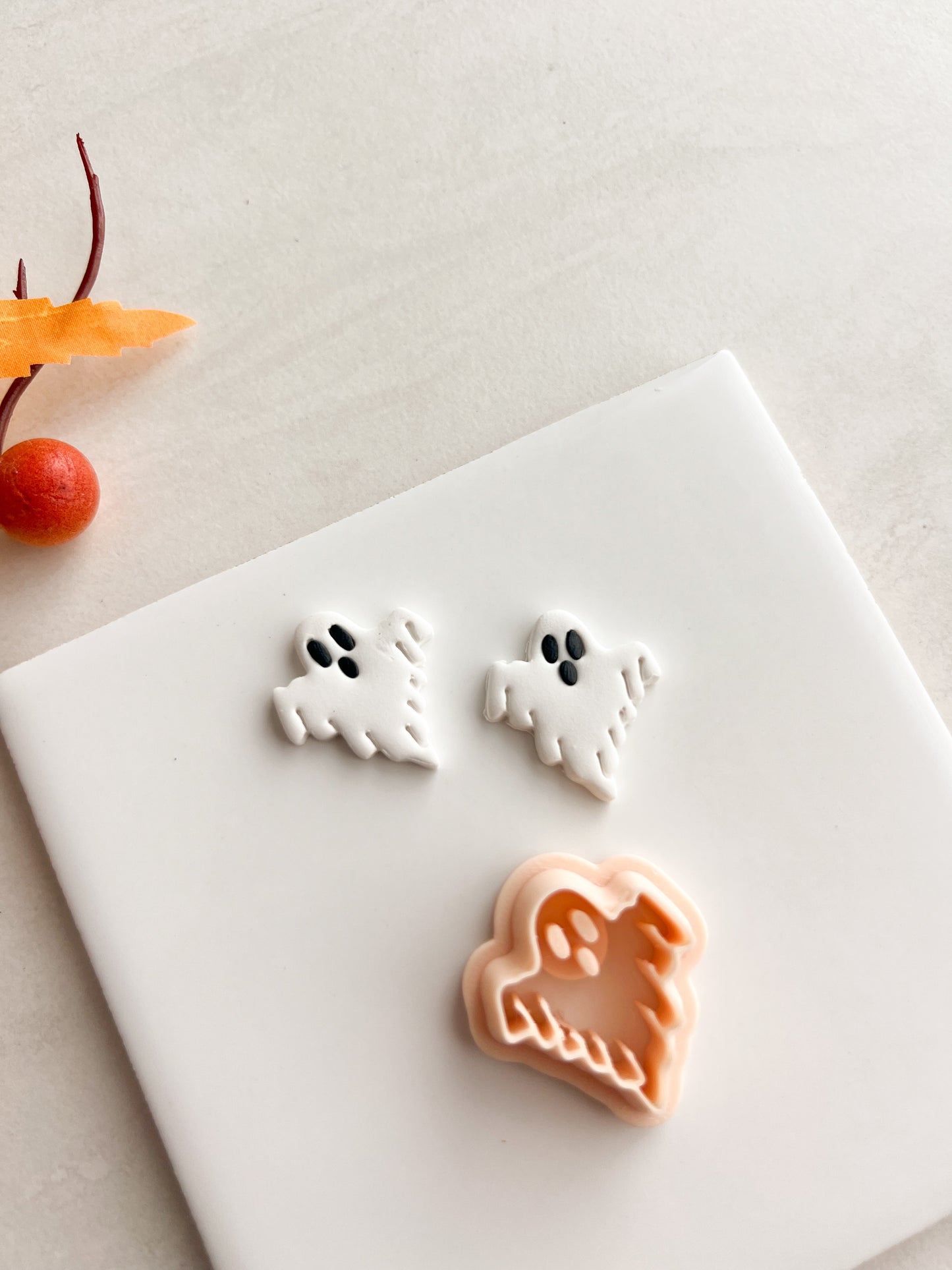 Ghost No. 7 Clay Cutter | Ghost No. 7 Polymer Clay Cutter for DIY Halloween Earrings Cute Ghost-Themed Jewelry and Handmade Haunted Accessories
