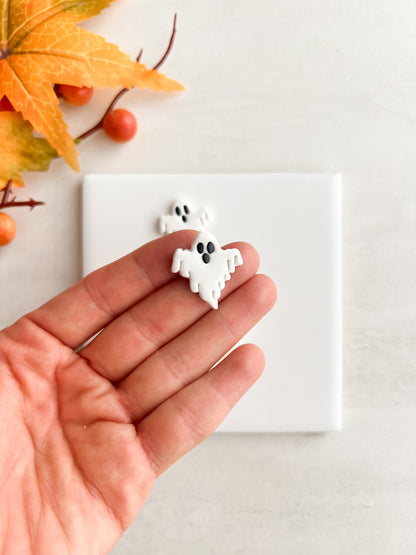 Ghost No. 7 Clay Cutter | Ghost No. 7 Polymer Clay Cutter for DIY Halloween Earrings Cute Ghost-Themed Jewelry and Handmade Haunted Accessories