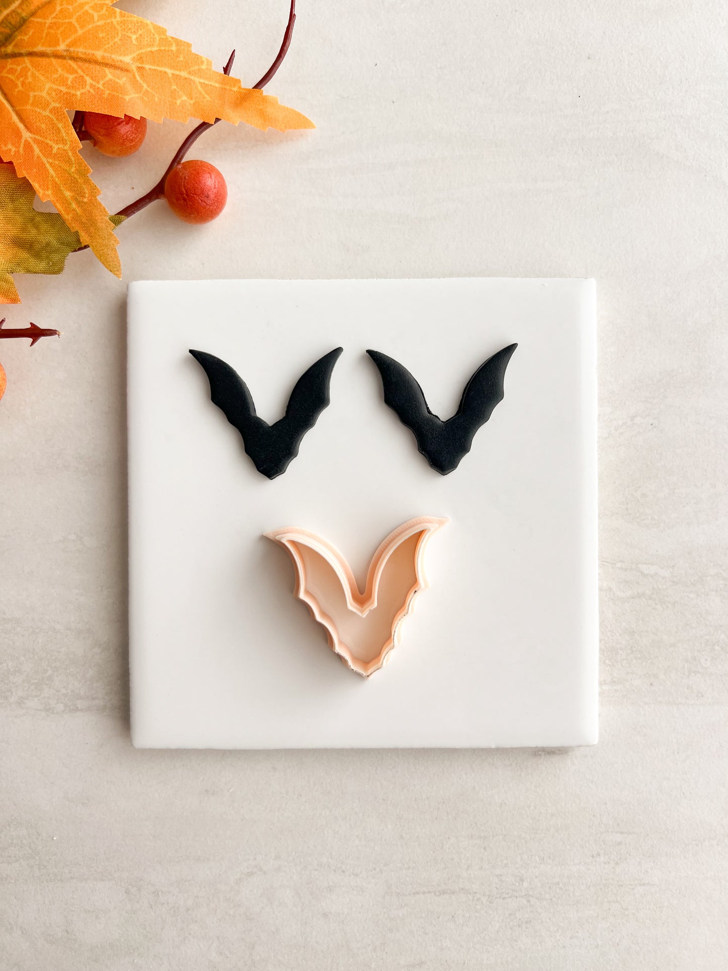 Bat No. 6 Clay Cutter | Bat No. 6 Polymer Clay Cutter for DIY Halloween Earrings Bat-Themed Jewelry and Handmade Spooky Accessories