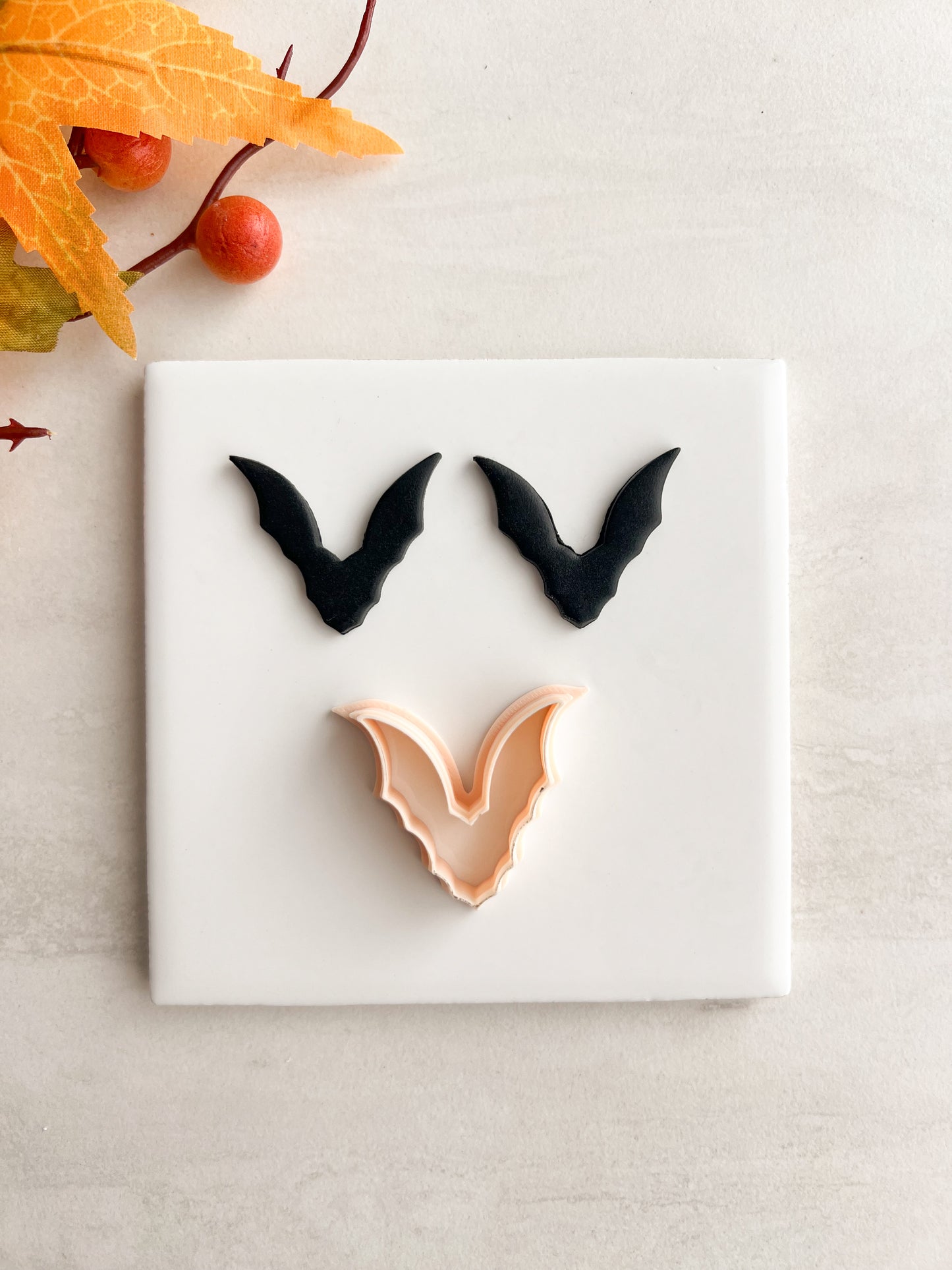Bat No. 6 Clay Cutter | Bat No. 6 Polymer Clay Cutter for DIY Halloween Earrings Bat-Themed Jewelry and Handmade Spooky Accessories