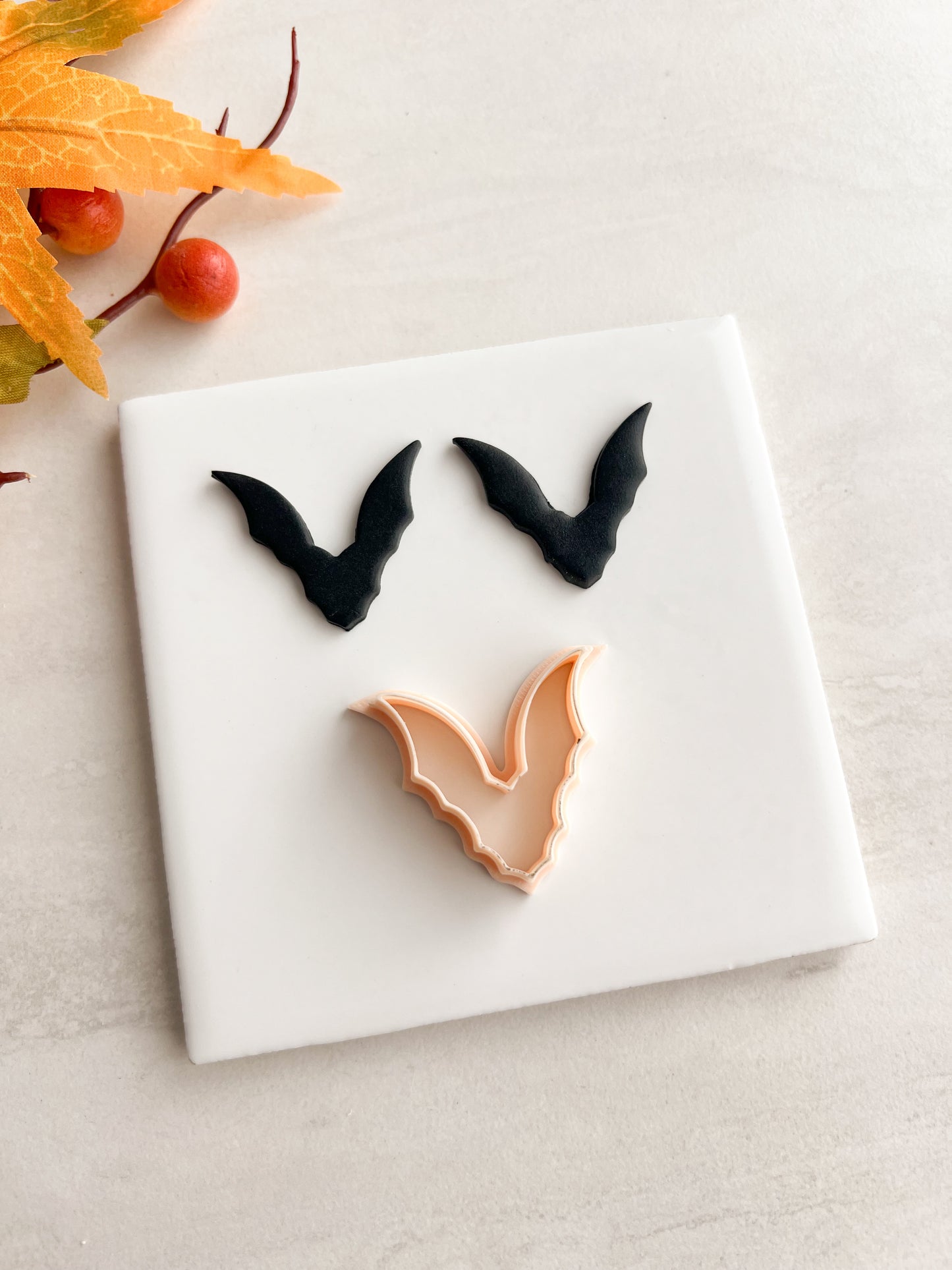 Bat No. 6 Clay Cutter | Bat No. 6 Polymer Clay Cutter for DIY Halloween Earrings Bat-Themed Jewelry and Handmade Spooky Accessories