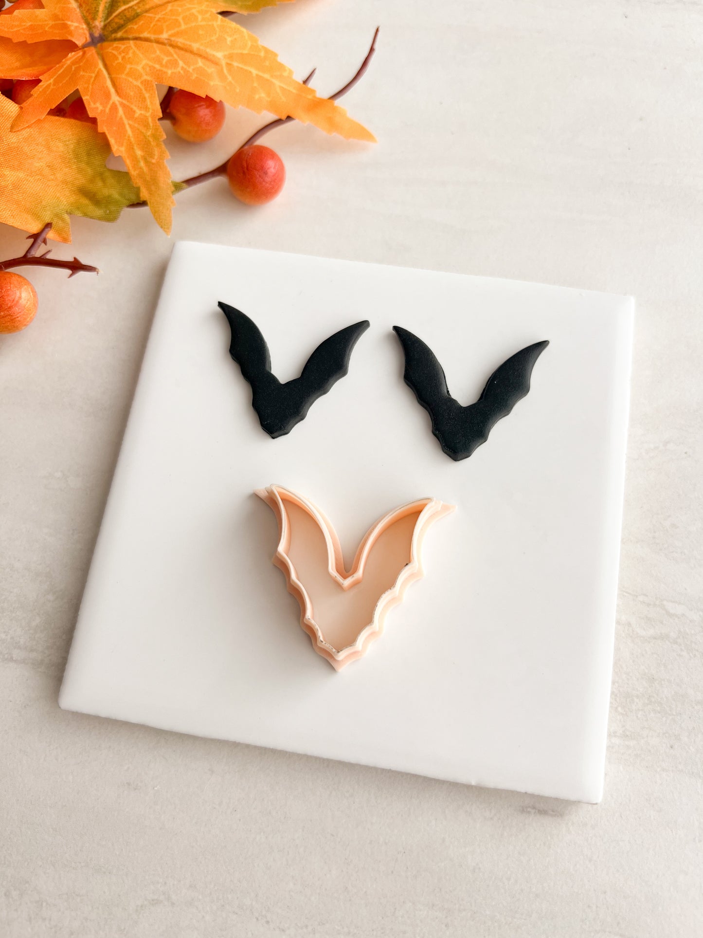 Bat No. 6 Clay Cutter | Bat No. 6 Polymer Clay Cutter for DIY Halloween Earrings Bat-Themed Jewelry and Handmade Spooky Accessories