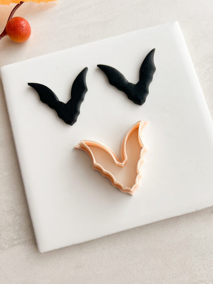 Bat No. 6 Clay Cutter | Bat No. 6 Polymer Clay Cutter for DIY Halloween Earrings Bat-Themed Jewelry and Handmade Spooky Accessories