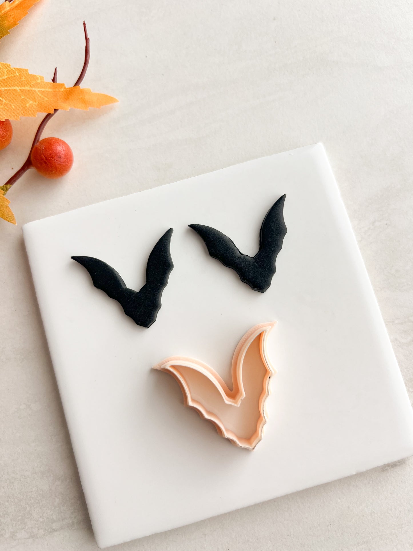 Bat No. 6 Clay Cutter | Bat No. 6 Polymer Clay Cutter for DIY Halloween Earrings Bat-Themed Jewelry and Handmade Spooky Accessories