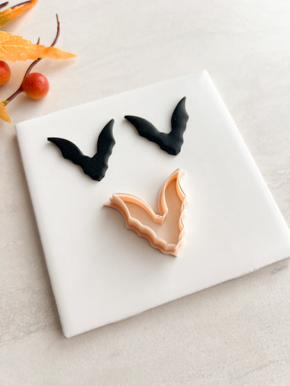 Bat No. 6 Clay Cutter | Bat No. 6 Polymer Clay Cutter for DIY Halloween Earrings Bat-Themed Jewelry and Handmade Spooky Accessories