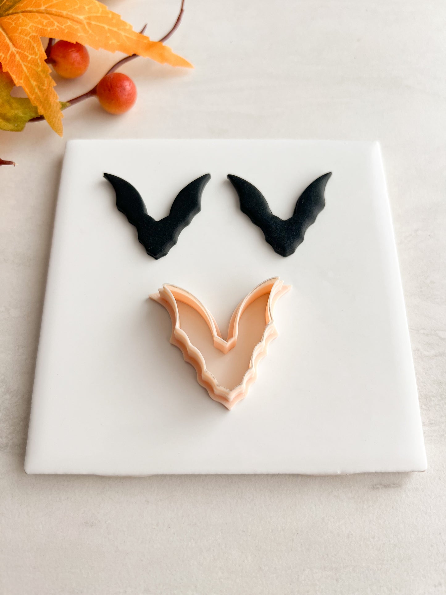 Bat No. 6 Clay Cutter | Bat No. 6 Polymer Clay Cutter for DIY Halloween Earrings Bat-Themed Jewelry and Handmade Spooky Accessories
