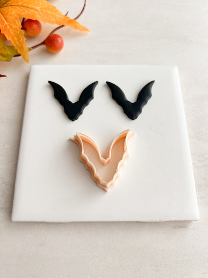 Bat No. 6 Clay Cutter | Bat No. 6 Polymer Clay Cutter for DIY Halloween Earrings Bat-Themed Jewelry and Handmade Spooky Accessories
