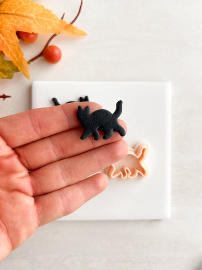 Cat Mirror No. 2 Clay Cutter | Cat Mirror No. 2 Polymer Clay Cutter for DIY Reflective Earrings Cat-Themed Jewelry and Handmade Elegant Accessories